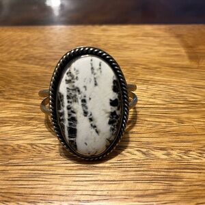 Authentic - Oval White Buffalo Turquoise Stone  Bracelet